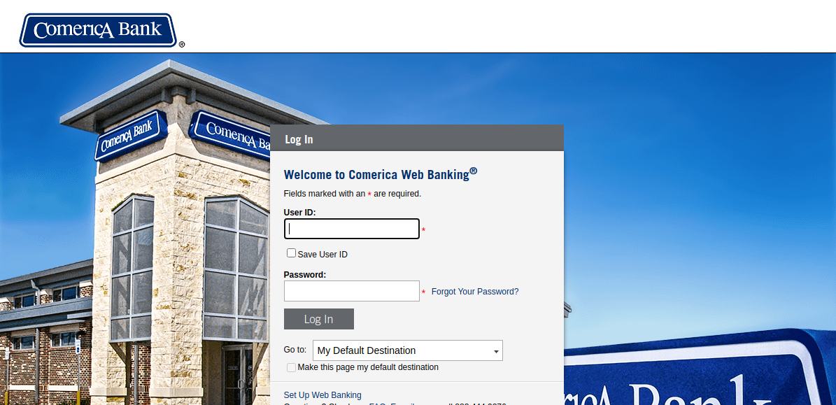 comerica credit card login