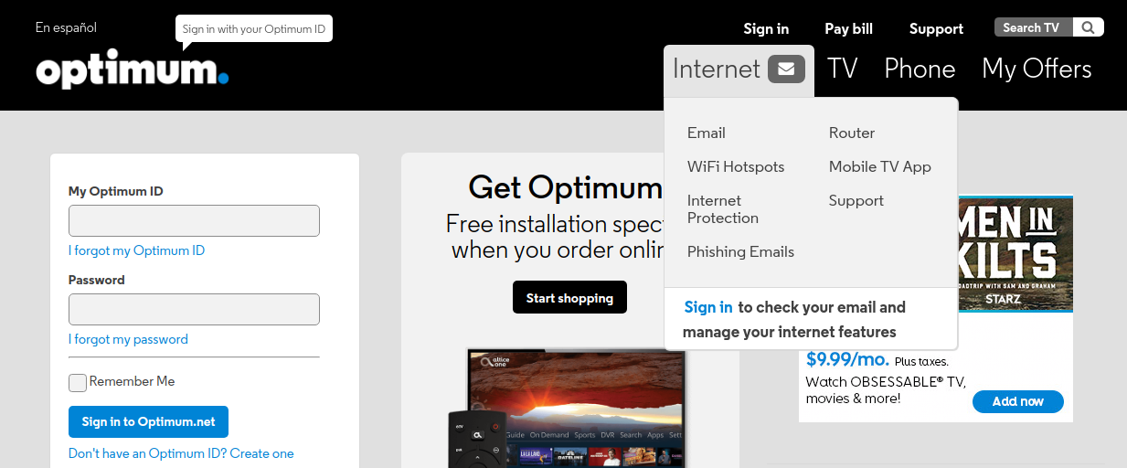 Optimum Login