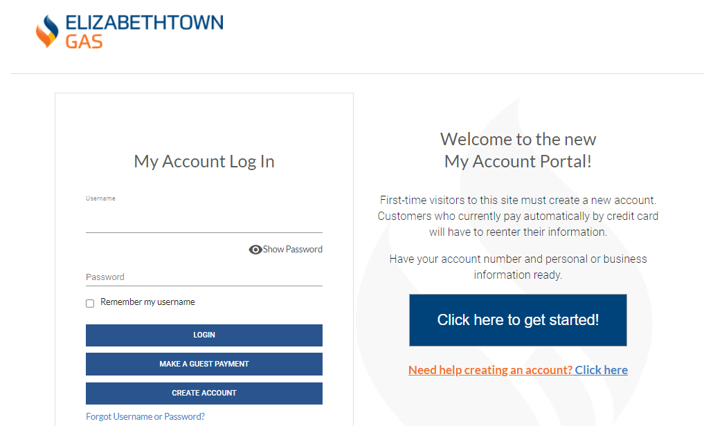 Elizabethtown Gas Login