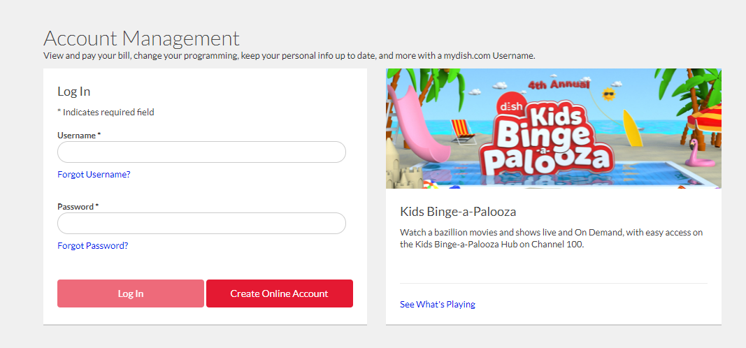 MyDISH Login