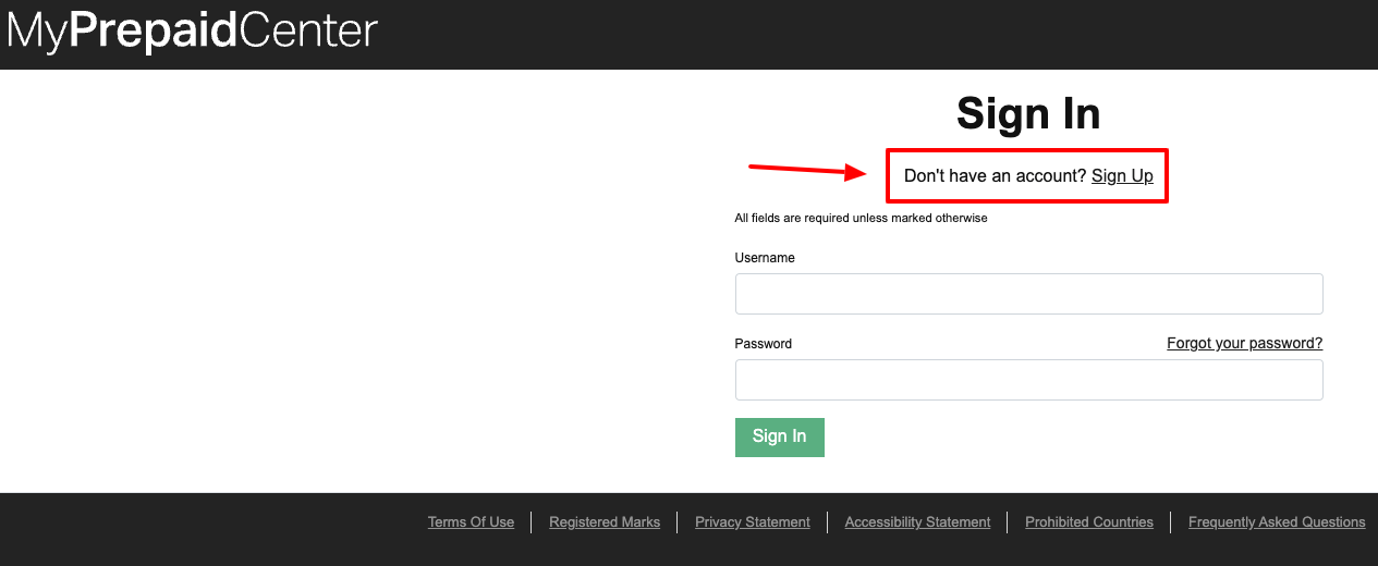 myprepaidcenter sign up