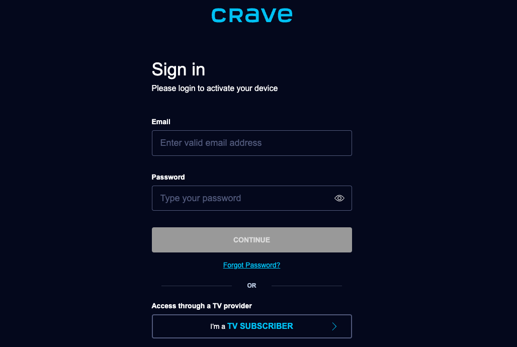 crave tv activate